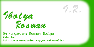 ibolya rosman business card